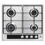 Continental edison cectg4vix table de cuisson au gaz inox - 4 foyers