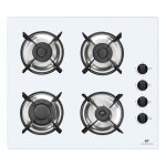 Continental edison cectg4vw1 table de cuisson au gaz blanc - 4 foyers