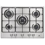Continental edison cectg5vix table de cuisson au gaz inox - 5 foyers