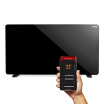Convecteur de chauffage en verre avec wifi 2000w noir domo do7356ch