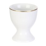 Paris prix - coquetier design  liser�  7cm blanc & or