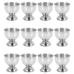 Coquetier, plateau a oeufs - coquetier en acier inoxydable - va au lave - vaisselle (12 paquets)