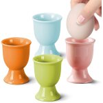 Coquetiers en porcelaine color�s et el�gants