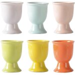 Coquetiers en porcelaine multicolores � lot de 6