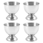 Coquetiers set ?ufs en acier inoxydable durs et porte - outils de plateau souple cuisine, argent