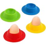 Coquetier en silicone set de 4 portable rond lavable - yvan