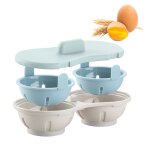 Coquetiers pour ¿ufs durs a 2 cavits, cuiseur a vapeur, cuiseur a micro - ondes