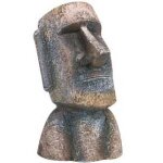 Dcoration aquarium moai ile de paques flamingo