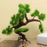 D�coration d'aquarium de poisson en plastique bonsa�, arbre de pin de bienvenue artificiel, d�coration ...