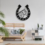 D�coration murale en m�tal t�te de cheval silhouette, art mural en m�tal forgeron en m�tal, wall art ...