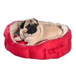 Corbeille pour chien bonjour rouge taille xs