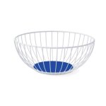 Corbeille de fruits blanche et bleue. coupe a fruits décorative en métal pour la cuisine. dimensions ... Corbeille de fruits blanche et bleue. coupe a fruits décorative en métal pour la cuisine. dimensions ...