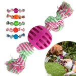 Corde colore pour chien, 1 pice, jouet interactif, design de noeud amusant, corde a mcher, jouet de ...