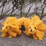 Corde en coton tiss� pour animaux de compagnie, jouet animal de compagnie, lion, noeud r�sistant aux ...