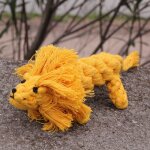 Corde en coton tiss� pour animaux de compagnie, jouet animal de compagnie, lion, noeud r�sistant aux ...