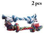 Corde tress�e en coton pour animaux de compagnie, jouet a m�cher, noeud a m�cher, durable, outil amusant, ...