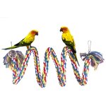 Corde jouet perroquet tress�e 50cm corde a m�cher pour animal de compagnie bobine cage a oiseaux jouet ...