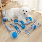 Corde a m�cher tress�e pour animaux de compagnie, 1 pi�ce, jouets a noeud pour chien, chiot, accessoires ...