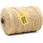 Corde sisal naturelle 100m x 5mm - corde pour arbre a chat fine et rsistante, idale pour griffoirs, ...