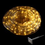 Cordon lumineux solaire 144 led jaune 6m