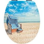 Cornat abattant de wc bain de soleil (mdf), fermeture automatique, attache rapide, 1 pi�ce, ksdsc352