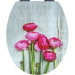 Cornat abattant wc fleur voeux (mdf), fermeture automatique, attache rapide, 1 pi�ce, ksdsc351