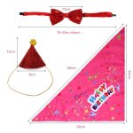 Costume d'anniversaire pour animaux de compagnie, 3 / 4 pièces, chapeau, pull drapeau, serviette de salive, ... Costume d'anniversaire pour animaux de compagnie, 3 / 4 pièces, chapeau, pull drapeau, serviette de salive, ...