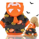 Costume d'halloween pour animaux de compagnie, mignon dguisement de citrouille, sweat a capuche pour ...