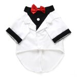 Costume de mari de fte pour animaux de compagnie, veste pour chien, smoking a n?ud formel imbib, vtements ...