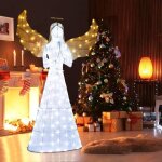 Costway ange de noël pré - éclairé de 155cm avec 150 lumières led, décoration de noël lumineux pour intérieur ... Costway ange de noël pré - éclairé de 155cm avec 150 lumières led, décoration de noël lumineux pour intérieur ...