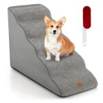 Costway escalier pour animaux a 5 niveaux en mousse haute densit, rampe pour chien chat avec fond antidrapan ...