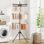 Costway etendoir  linge pliant rotatifs  360 - 24 pinces et 32 barres, schoir  linge intrieur & ...