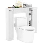 Costway meuble de toilette wc armoire de rangement avec etagères réglables et porte - papier toilette, ... Costway meuble de toilette wc armoire de rangement avec etagères réglables et porte - papier toilette, ...