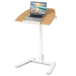 Costway table roulante pliable avec plateau inclinable  90 - rglable en hauteur 65 x 49 x 74 - 109 ...