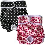 Couche pour chien femelle lavable lot de 2 rutilisables culottes hyginiques trs absorbantes incontinence ...