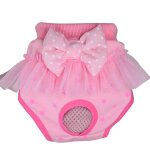 Couche - culotte en mousseline de soie pour chien, sous - vtement elastique, mignon, chiot, chat, fournitures ...