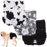 Couches lavables pour chiennes, (l)lot de 3 couches r�utilisables pour chien couches super absorbantes ...