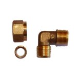 Raccord de plomberie - ich - zapfe. de - coude - 3 / 8 pouces - laiton - a visser - femelle