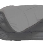 Couette d'été en microfibre bicolore polyester / microfibre gris clair Couette d'été en microfibre bicolore polyester / microfibre gris clair