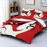 Couette d imprim��e avec luxe housse de couette avec taies calligraphie de visage de kabuki de drame ...