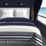 Couette imprim�e 240x220 cm marin bleu, par soleil d'ocre
