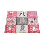 Couette panier pour petit chien patchwork matelass�e antid�rapante 50 x 40 x 6 cm