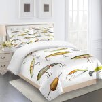 Couettes et parures de lit d th��me de la p��che aux petits poissons - xcm total tailles avec taie d'oreiller, ...
