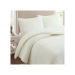 Couette polaire microfibre doubl� sherpa 240x260 cm bicolore beige, par soleil d'ocre