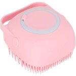 Couleur rose brosse de bain pour chien et chat - brosse de toilettage en silicone - brosse de massage ...