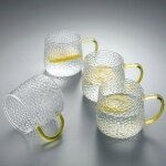 Coupe 1 - ensemble de bouilloire a eau froide en cristal, bouilloire a eau en verre, tasse a eau domestique ...