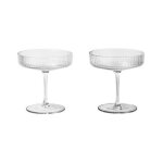 Coupes a champagne ripple - transparent - taille unique