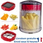 Coupe frites pomme de terre découpe légumes multifonction coupe fruit pomme oignon concombre 2 lames ... Coupe frites pomme de terre découpe légumes multifonction coupe fruit pomme oignon concombre 2 lames ...