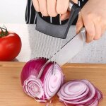 Coupe - oignon en acier inoxydable 304, aiguille a viande libre, bouchon d'oignon, fixateur d'oignon, ... Coupe - oignon en acier inoxydable 304, aiguille a viande libre, bouchon d'oignon, fixateur d'oignon, ...