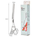 Coupe - pastque 2 en 1 en acier inoxydable, couteau a trancher les fruits, pince a eau avec fourchette ...